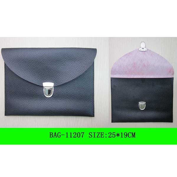 Black PU Leather Makeup Pouch
