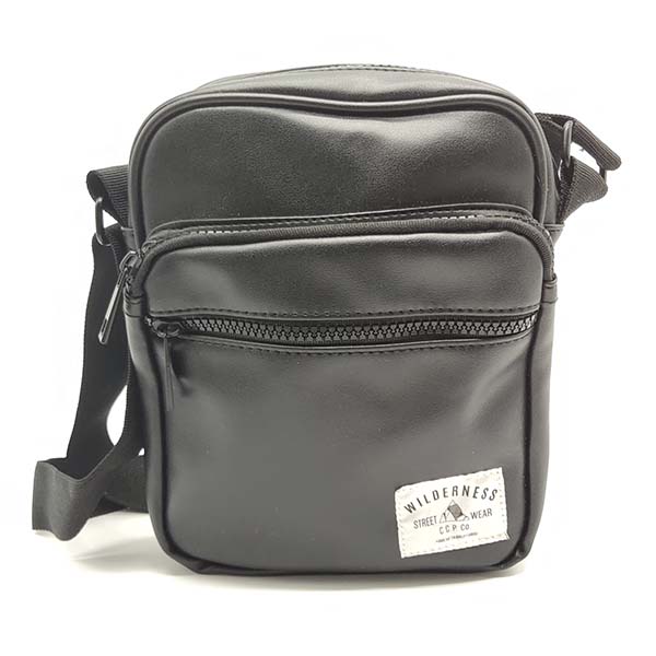 Black PU Leather Single Shoulder Bag