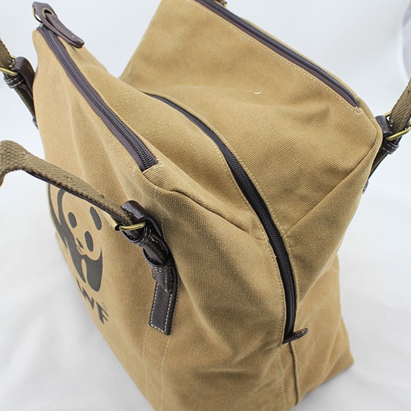 Brown Custom Made Canvas Handbag