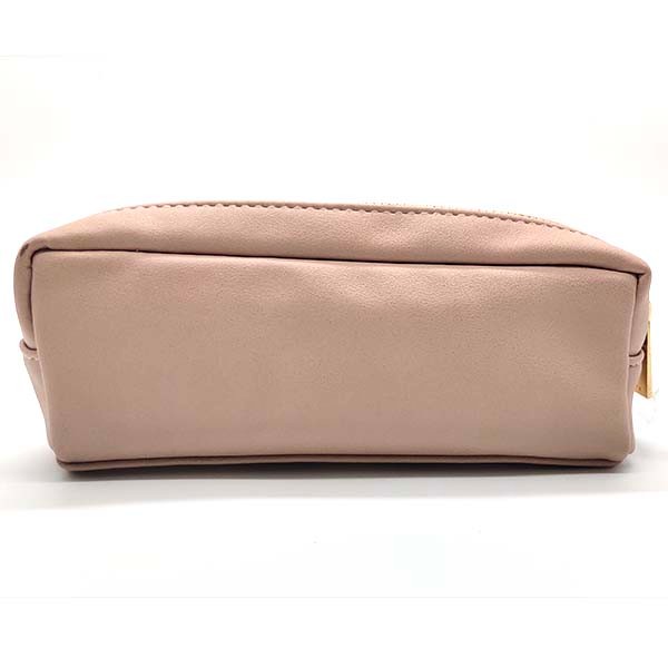 Brown PU Leather Lady Cosmetic Pouch