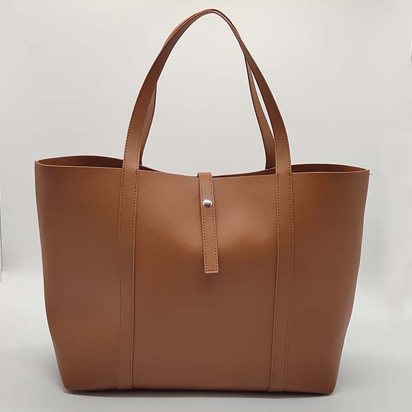 Brown PU Leather Lady Handbag