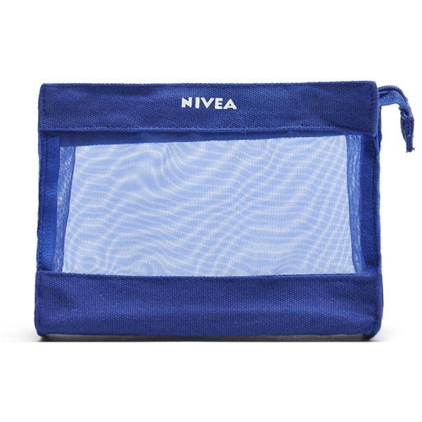 Canvas Mesh Cosmetic Bag