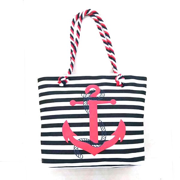 Cotton Stripe Beach Bag