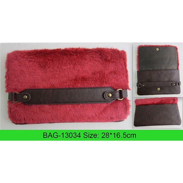 Fashion Lady Fur Clutch Bag