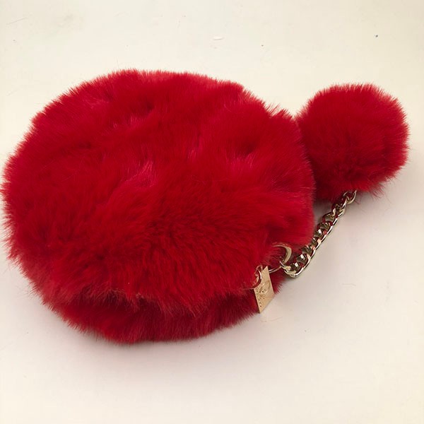 Fashion Rabbit Fur Clutch Cosmetic Bag