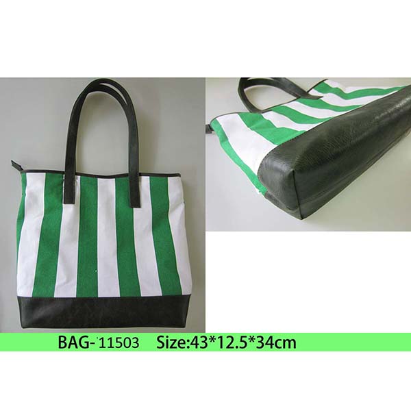 Fashion Stripe Canvas Tote Bag