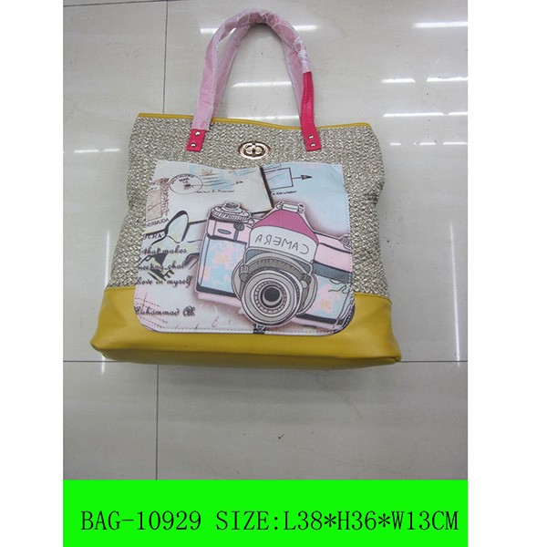 Fashion paper straw lady handbag