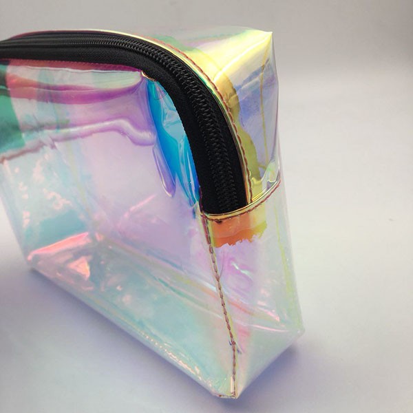 Promotional Holographic TPU Makeup Stationery Pencil Bag