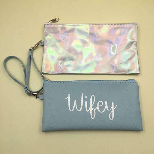 Promotional PU Leather Holographic Cosmetic Bag 