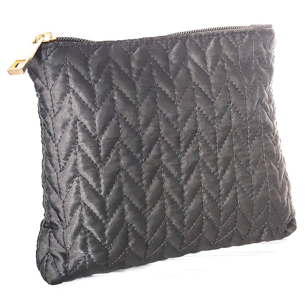 Quilted Fabric Cosmetic Pouch