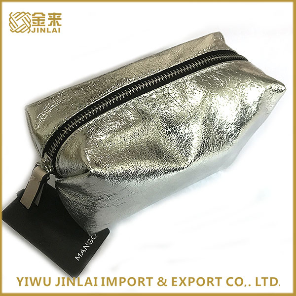 Silver Cosmetic Bag
