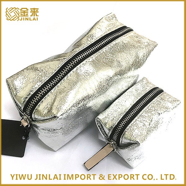 Smaller Silver Cosmetic Bag