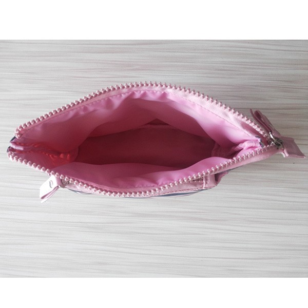 Waterproof Nylon Stripe Cosmetic Bag